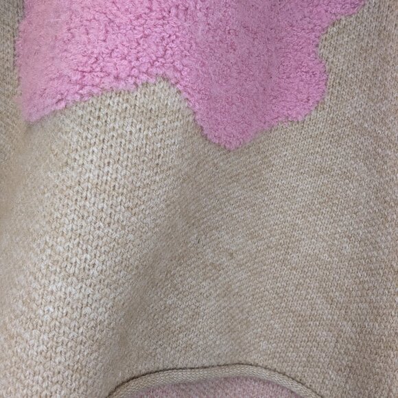 Hippie Tan Floral Sweater Vest - Women's sz M - Picture 3 of 5